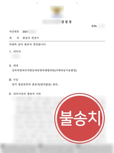 분당법률사무소 | 카메라등이용찰영죄 혐의 직장인, 불송치 이끈 성남변호사